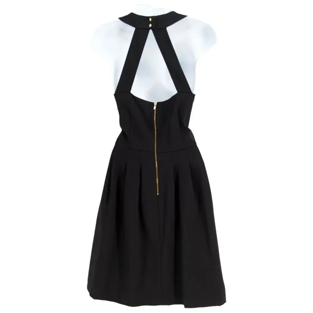 Banana Republic Black Cutout Back Dress Size 0 - Picture 2 of 8